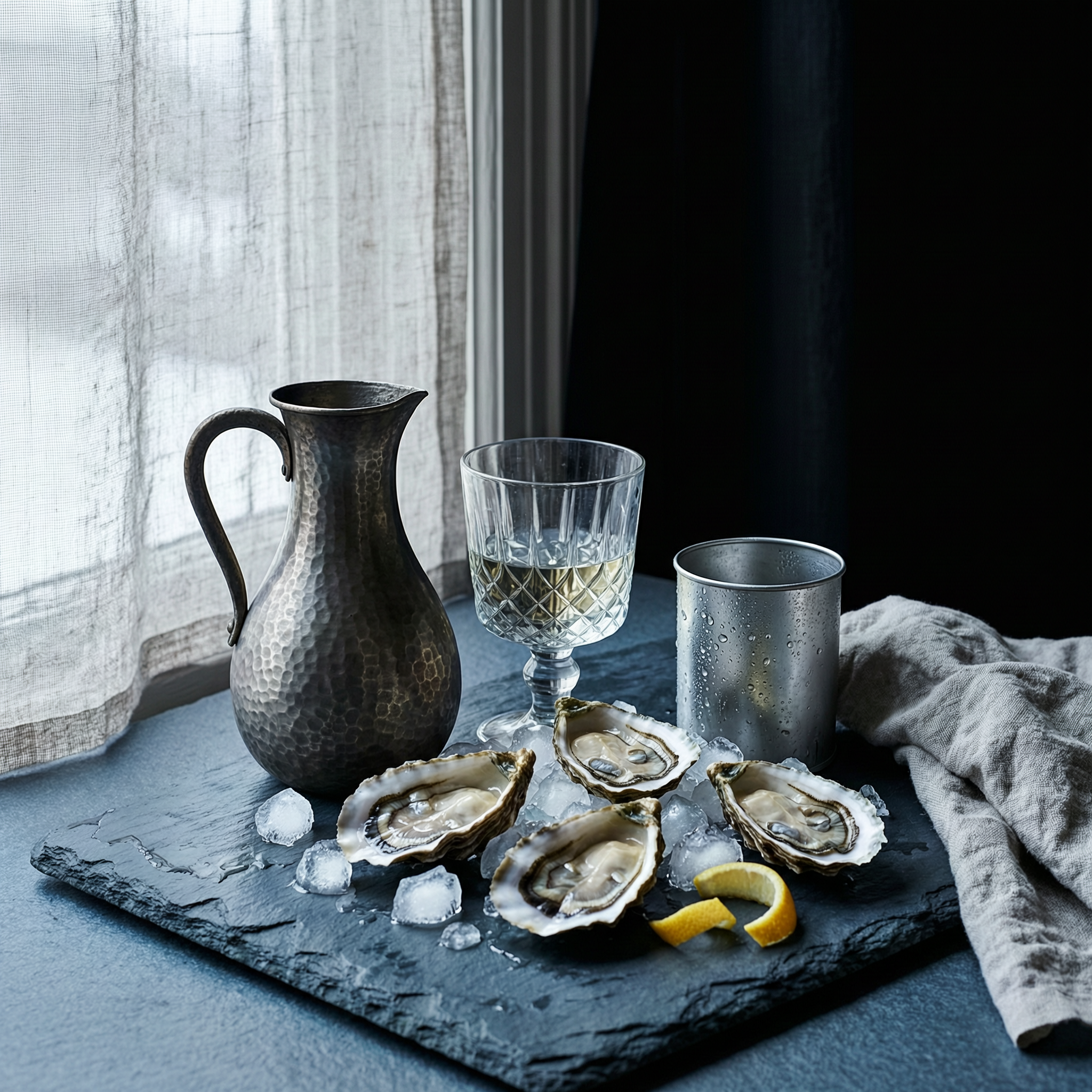 Cold window light, still life