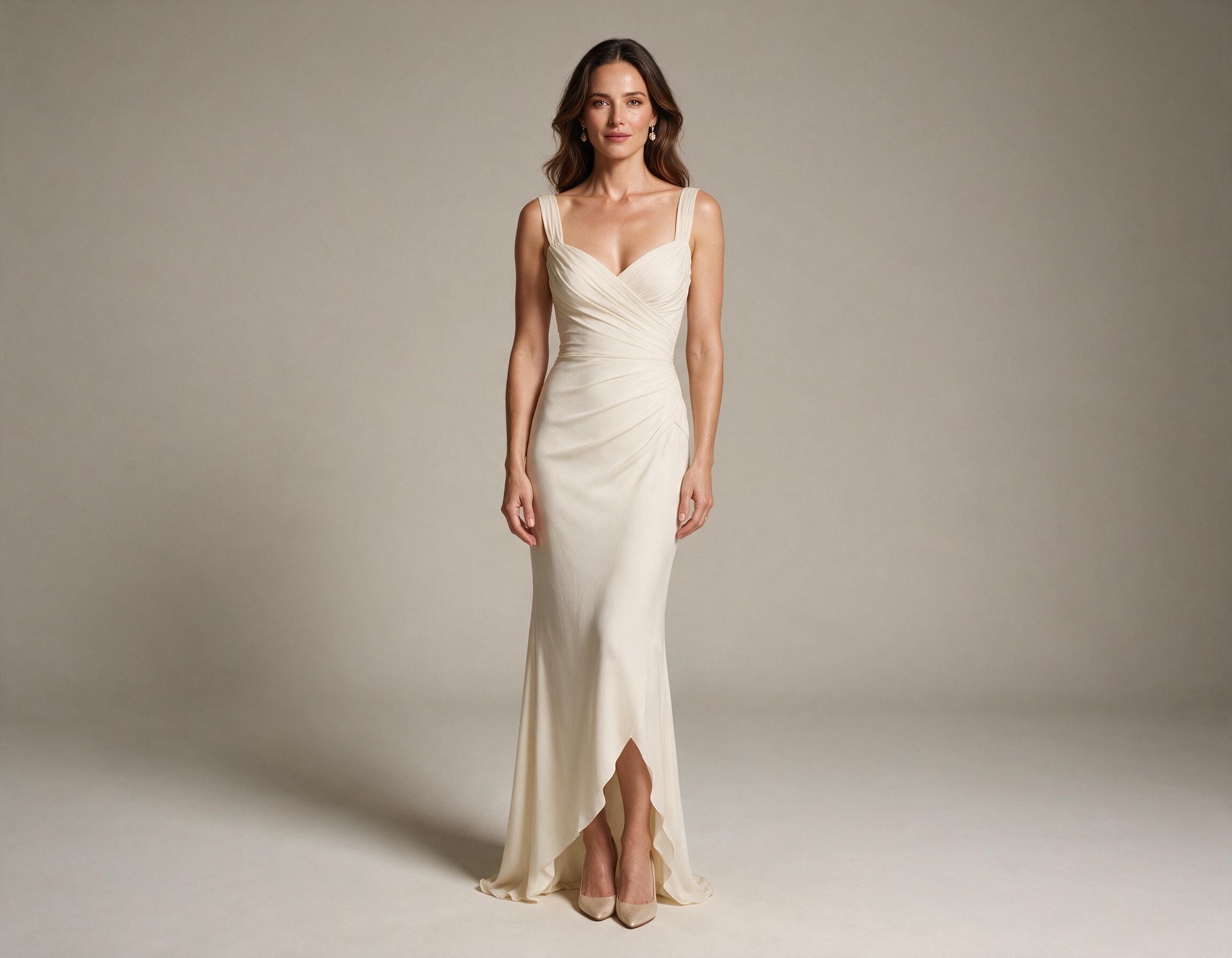 Ivory gown, full length