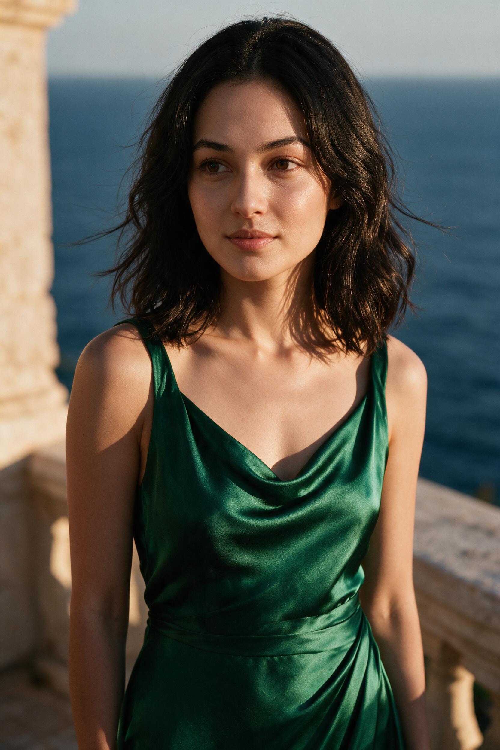Emerald silk, golden hour