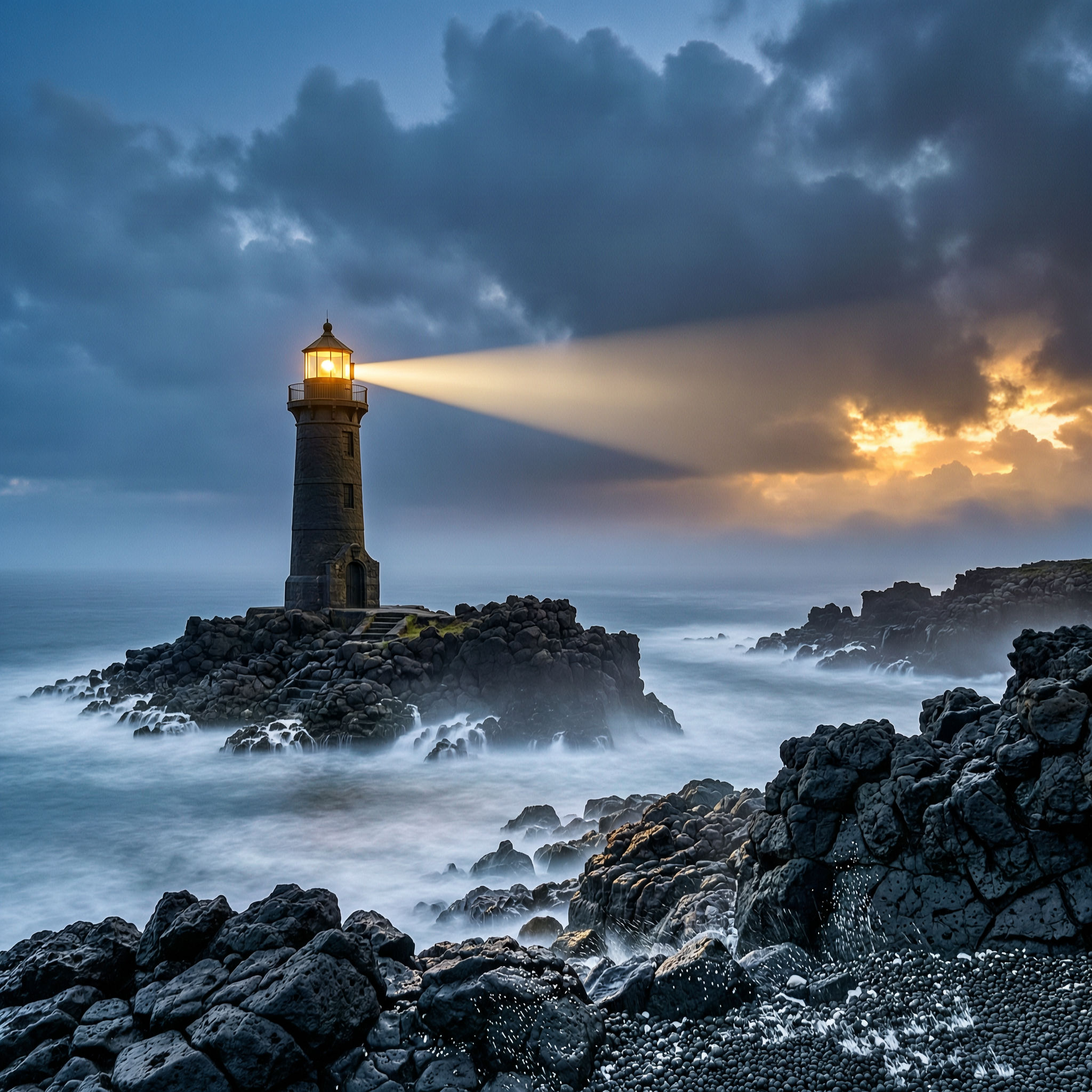 Lighthouse at blue hour
