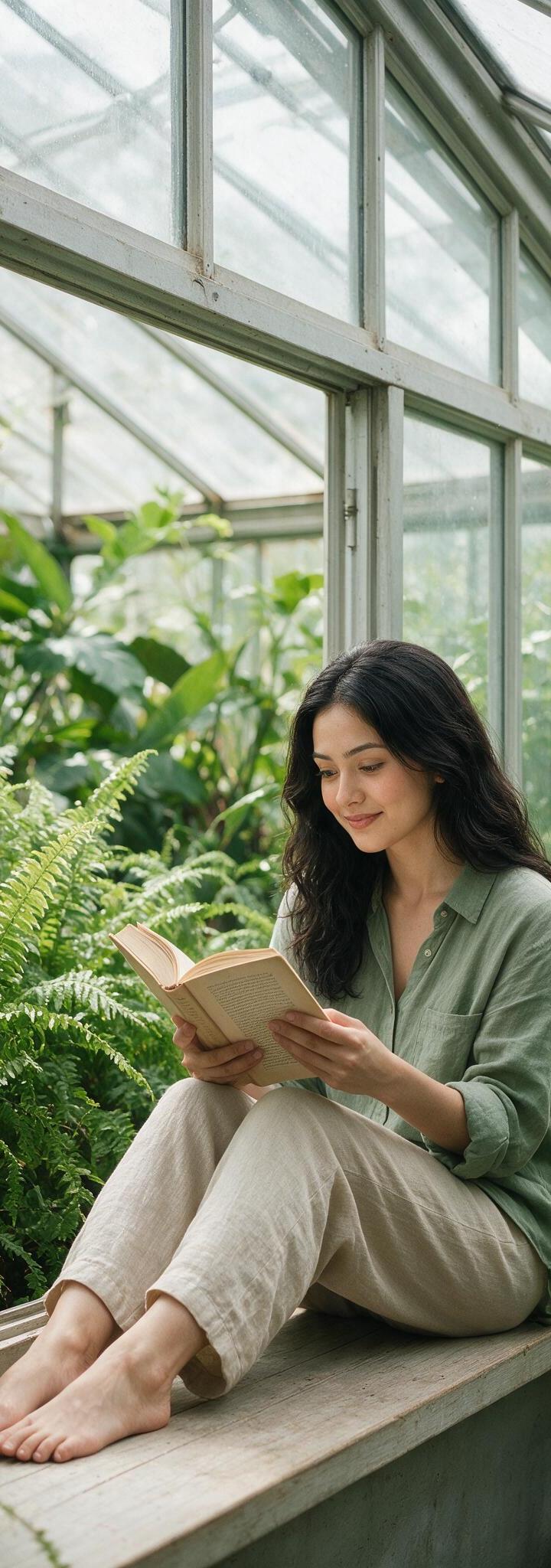Reading in the glasshouse