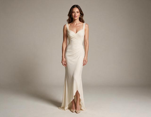 Ivory gown, full length